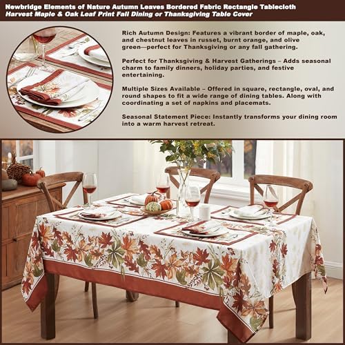 Newbridge Thanksgiving Elements of Nature Tablecloth, 60 x 84 Rectangle