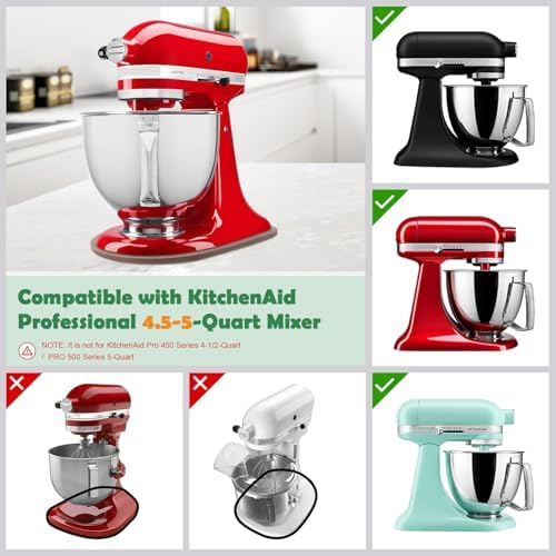 Compatible with Kitchen aid 4.5-5 Qt Mixer Slider - Appliance Slider for Tilt Head Kitchen aid Stand Mixer Artisan, Countertop Storage Mover Sliding Tray Accessories Attachments (4 .5-5 Qt - Brown)