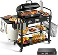 Grill Cart for Blackstone Griddle, Outdoor Grill Table Foldable for Ninja