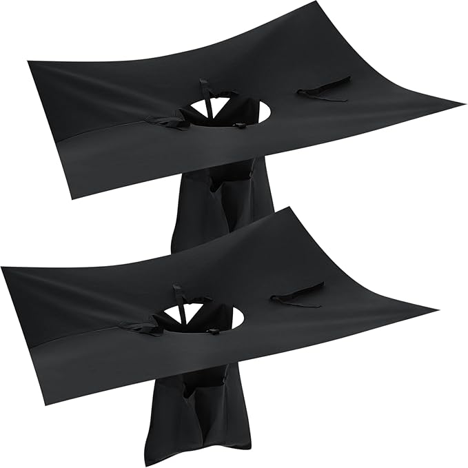 VIHOSE 2 Pack Storm Drain Filter 48" x 48" x 22" Catch Basin Insert Witches Hat Storm Drain Cover Oil and Sediment Guard with 4 Straps for Parking Lot Street Construction Site Industrial Plant