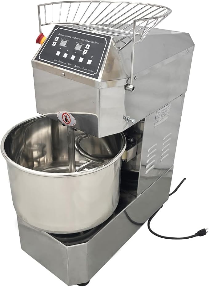 110V 1.25KW Commercial Dough Kneading Mixer Inverter Models Heavy Duty Stand Mixer 20QT Electric Dough Kneading Machine for Bakery Pizzeria