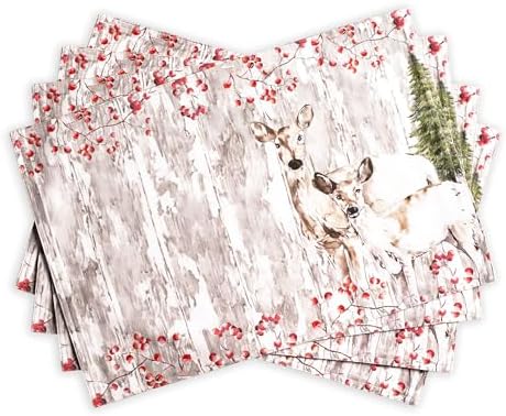 Maison d' Hermine Placemats Set of 4 Reusable 100% Cotton (13"x19")