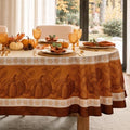 Romanstile Fall Thanksgiving Oval Tablecloth 60 x 84 Inch, Orange