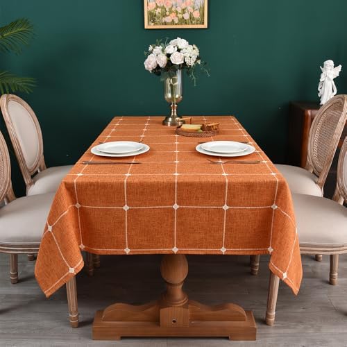 Zobesta Linen Table Cloth Rectangle Table 60x102 Inch Tablecloth Fall