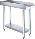 Stainless Steel Equipment Stand with Undershelf + Casters, Heavy Duty, Commercial Grade, NSF Certified (24" Width x 18" Length)