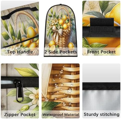 Lemon Wooden Kitchen Aid Covers Foldable Washable Stand Mixer Dust Cover