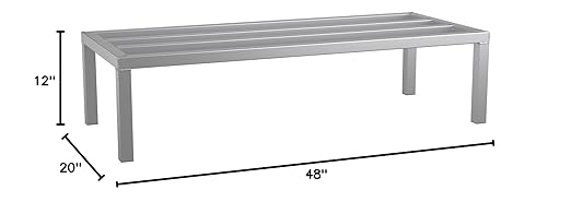 48'' x 20'' x 12'' Aluminum Dunnage Rack - 1685 lb. Capacity