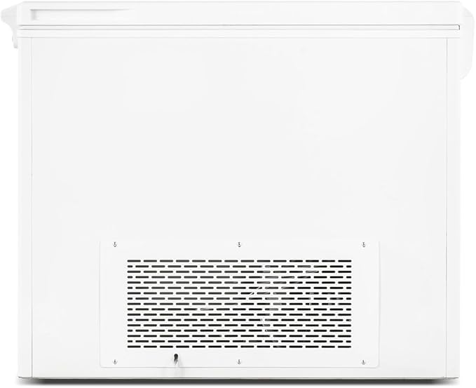 Hamilton Beach, 42.5 Cu. Ft. Chest Freezer- White, Garage Ready, TRIPLE door lid, Vinyl-Coated Baskets, Space-Saving Flat Back, Stay-Open, Front-Access Drain, for Storage, Hunting, Large Family