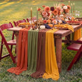 12 Pcs Thanksgiving Fall Party Decorations Boho Table Runner