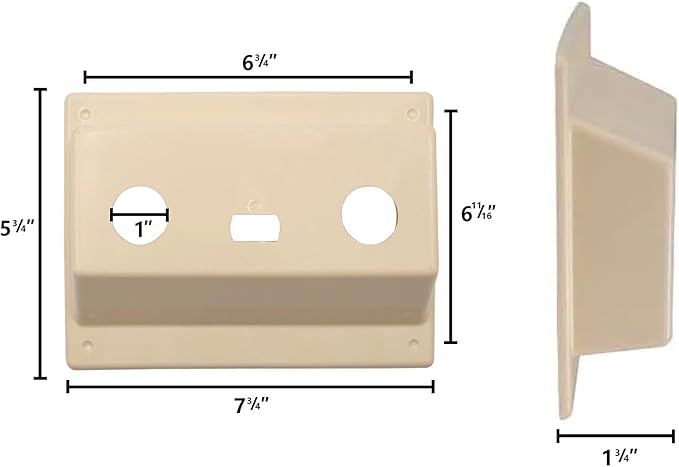 RV Faucet Bezel Stand Off Faucet Cover for Camper Van Travel Trailer Motorhome Shower Plate Replacement White (Parchment Bezel)