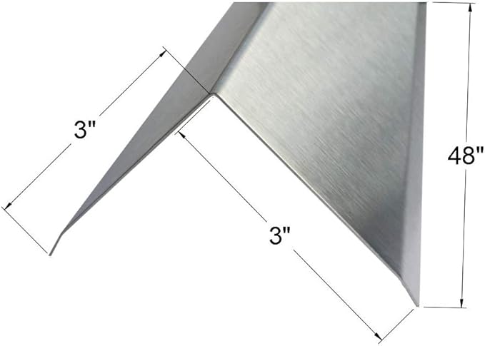 Brushed 304 Stainless Steel Corner Guards, 48" Wall Protectors, 20ga & 16ga, Available in 1/2" to 4", Multi-Pack Options (1, 2, 5, or 10) (1, 3 x 3, 20ga, with Hug Edges)
