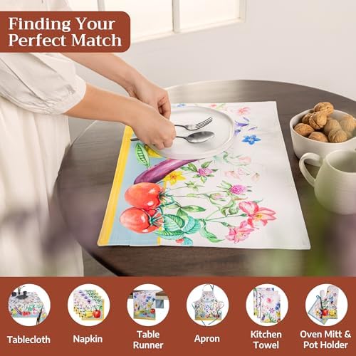 Maison d' Hermine Placemats Set of 4 Reusable 100% Cotton (13"x19")