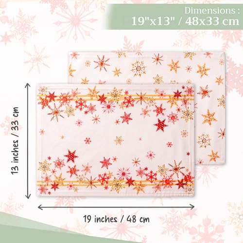 Maison d' Hermine Placemats Set of 4 Reusable 100% Cotton (13"x19")