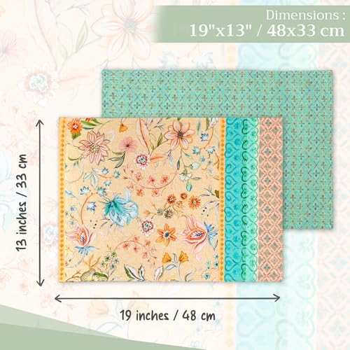 Maison d' Hermine Placemats Set of 4 Reusable 100% Cotton (13"x19")