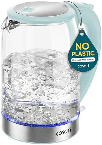 Cosori Electric Kettle, No Plastic Contact with Water, 1.7L, Green by Cosori