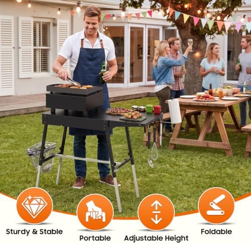 Folding Outdoor Grill Table Blackstone Griddle Stand 17" & 22"