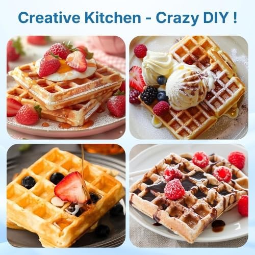 2-Slice Waffle Iron, Waffle Maker with Adjustable Browning Control