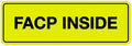 Signs ByLITA Standard FACP Inside Sign | Fire Safety Signage (Yellow/Black) - Small 1 Pack