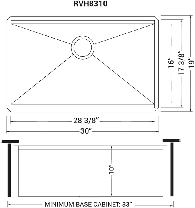Ruvati 30-inch Undermount 16 Gauge Stainless Steel Workstation Kitchen Sink Single Bowl – Soundproof Multifunction Chef Sink with Cutting Board & Accessories, Brushed Finish Hides Scratches – RVH8310