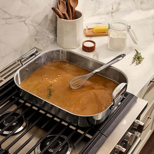 All-Clad Stainless Steel Roaster, 14" x 18" Roaster with rack