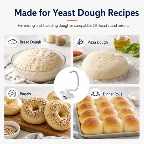 K45DH Dough Hook, 1 Pack for Kitchen Aid 4.5-5 Qt Tilt-Head Mixers