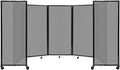 Versare Polycarbonate Room Divider 360 Portable Wall Partition | Freestanding Office Dividers | Locking Wheels | Privacy Screen Panels - 14' x 6' Light Gray Thermoplastic Polymer