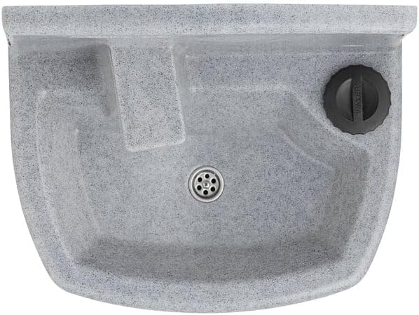 Mobile Hand Wash Station, 16 Gallon, Single Sink with Soap and Paper Towel Dispensers, Gray