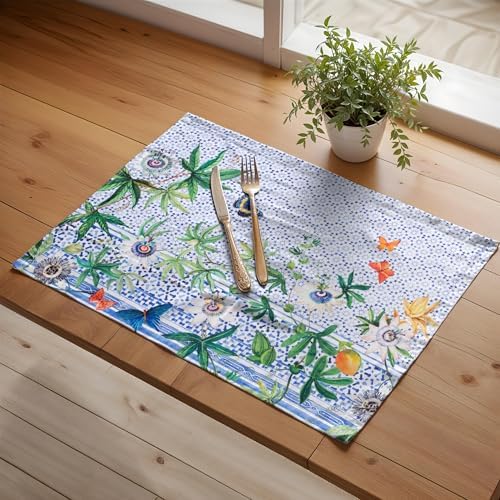 Maison d' Hermine Placemats Set of 4 Reusable 100% Cotton (13"x19")