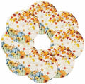 Fall Round Placemats Set of 8 Thanksgiving Autumn Maple Leaves Place Mats Woven Placemat Sunflower Orange Blue Green Pumpkin Circle Braided Table Mat for Kitchen Holiday Party Fall Decor 15 Inch
