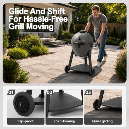 Front Leg Kit for Char-Griller AKORN Jr. Kamado E6714 Charcoal Kettle Grill