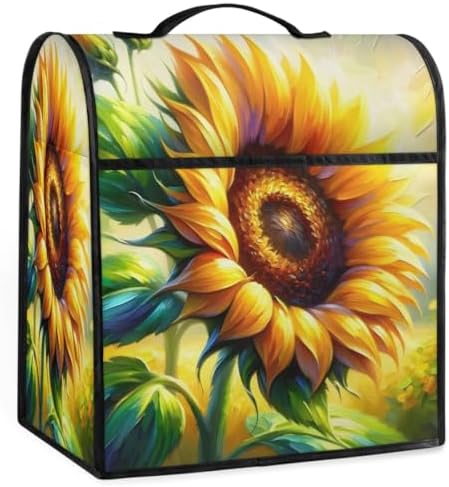 Sunflower Flower Kitchen Aid Cover Foldable Washable Stand Mixer Dust Cover