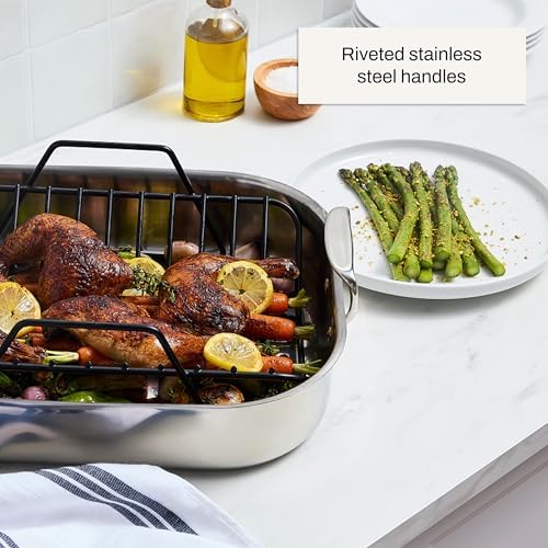 All-Clad Stainless Steel 13" x 16" Roaster with rack