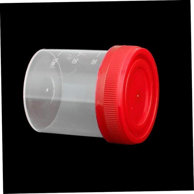 Measuring Cup Plastic Graduierten Measuring Cup Sterile Container with Lid 40ML 5Pcs Random Color