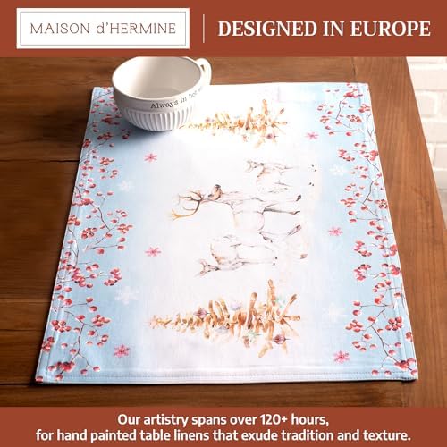 Maison d' Hermine Placemats Set of 4 Reusable 100% Cotton (13"x19")
