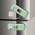 10Pack Child Proof Refrigerator Lock, Fridge Locks for Kids,with Adhesive,Child Safety Locks for Doors, RV Refrigerator, Oven Lock Child Safety Baby Cabinet Locks (Green, 10 Count (Pack of 1))