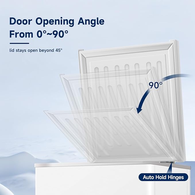 Compact Freezer 2.8 Cu Ft, Mini Freezer with 20ft Extra Long Cord, Upright Freezers for Garage Dorm Office, Deep Freeze to -0.4°F, Adjustable Temperature Manual Defrost, White