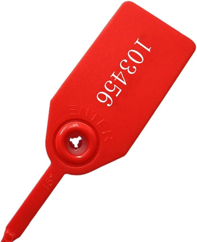 Plastic Security Tags Numbered Tamper Proof Seals Self Locking Zip Ties 9.84" Length (Pack of 500)