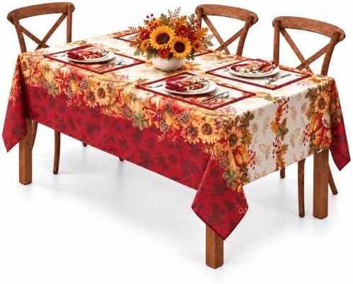 Thanksgiving Autumns Bounty Pumpkin 60 x 120 Inch Rectangle Tablecloth