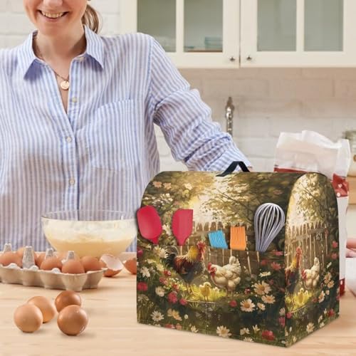 Generic Rooster Stand Mixer Cover for Kitchen Decor Waterproof Dust Cover Fits All Tilt Head & Bowl Lift Models
