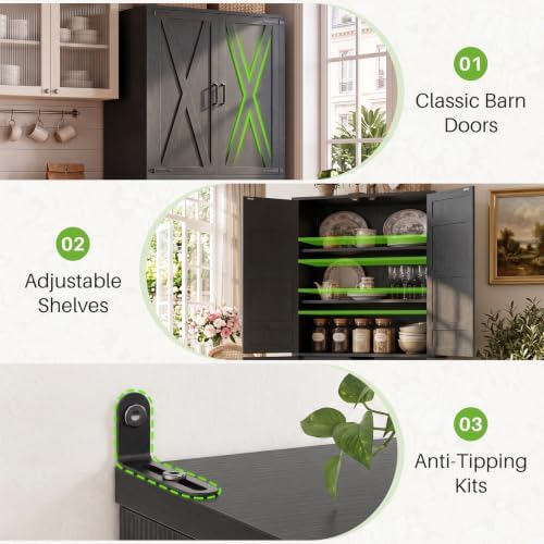 Unikito 71" Tall Kitchen Pantry Storage Cabinet with 2 Built-in Drawers