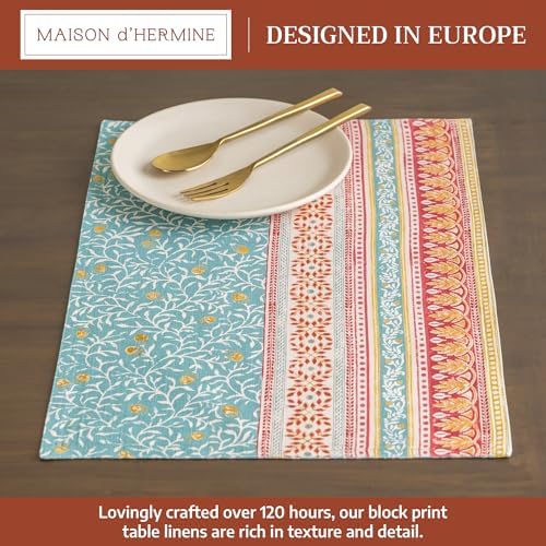 Maison d' Hermine Placemats Set of 4 Reusable 100% Cotton (13"x19")