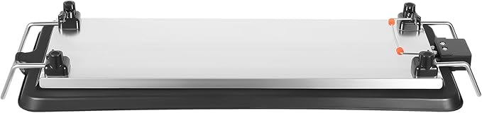 27"x11" Electric Griddle, Aluminum Alloy Teppanyaki Grill, 1500W Fast Even Heating Long Countertop Griddle, 5Gear Adjustable Tempt Non-stick Sloped Cooking Surface w/Hassle-Free Clean Up