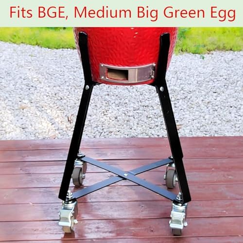 Rolling Cart for Big Green Egg Small, Minimax, Medium, Kamado Joe Junior