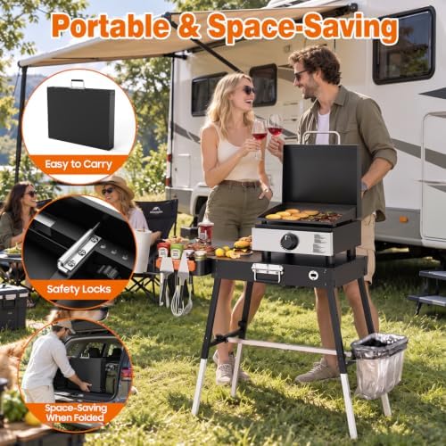 Folding Outdoor Grill Table Blackstone Griddle Stand 17" & 22"