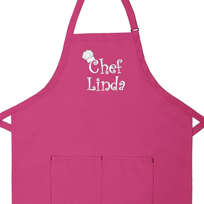 Made in the USA Personalized Embroidered Premium Adult Apron for Men Women Fathers Mothers Day Kitchen BBQ Grilling Gift