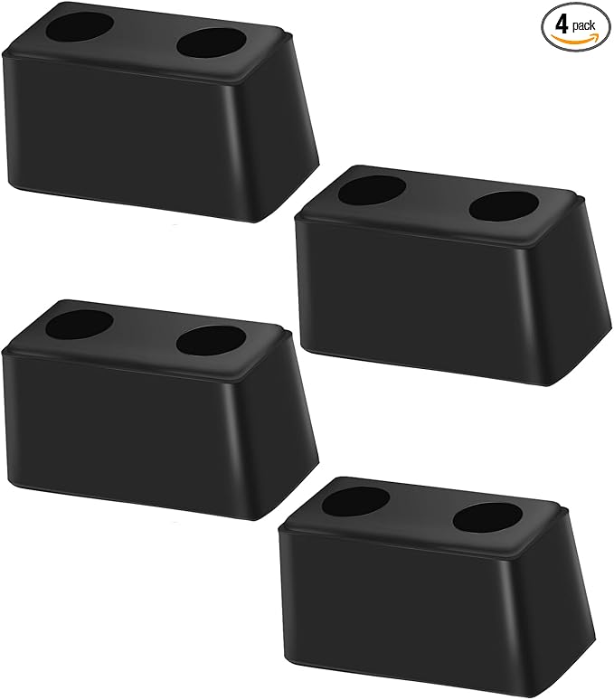4-Pack Heavy Duty Rubber Bumper Blocks Industrial Dock Buffers – 6x3x3 Perfect for Truck Rear, Chassis, Flatbed Trailers, Reefer, Boat, Marinas & etc （4502-1276）