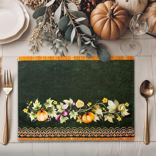 Maison d' Hermine Placemats Set of 4 Reusable 100% Cotton (13"x19")