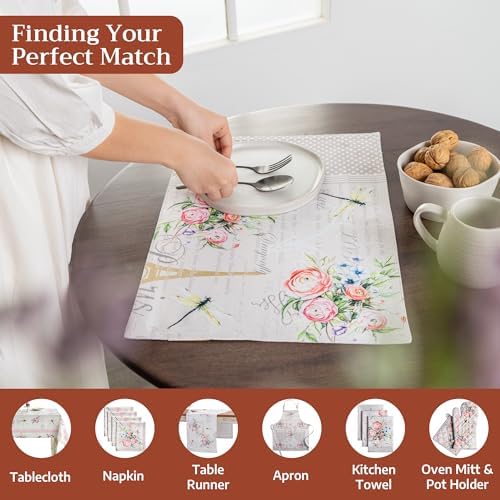 Maison d' Hermine Placemats Set of 2 Reusable 100% Cotton (13"x19")