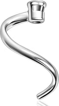 Stainless Steel Spiral Dough Hook for Kitchen Aid 4.5QT / 5QT Tilt-Head Mixers, Dishwasher Safe, Dough Hook Attachment - Efficient Kneading for Bread, Pizza, Pasta, Cookies