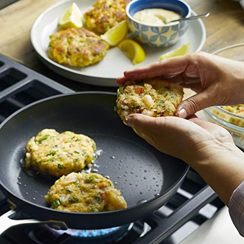 KitchenAid Hard-Anodized Induction Frying Pan with Lid, 10-Inch, Black